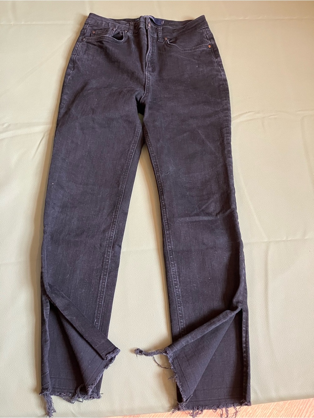 Boden Salisbury Side Split High Waisted Black Jeans Size 6